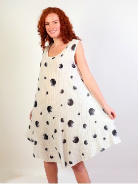 Fashion Dress With Dots Printed